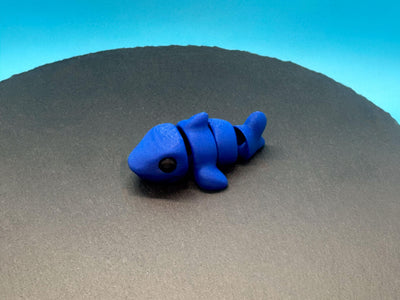 Articulated Mini Shark – 3D-printed articulated flexi fidget toy by 3DHotshop
