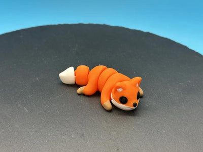 Articulated Mini Baby Fox – 3D-printed articulated flexi fidget toy by 3DHotshop