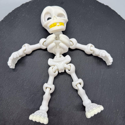 Chattering Skeleton – 3D-printed articulated flexi fidget toy by 3DHotshop