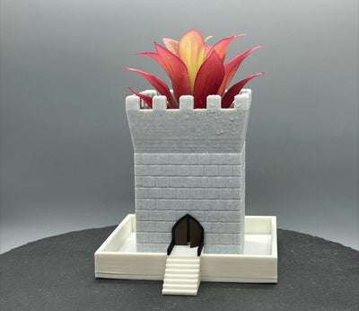 Castle Planter – 3D-printed succulent planter by 3DHotshop