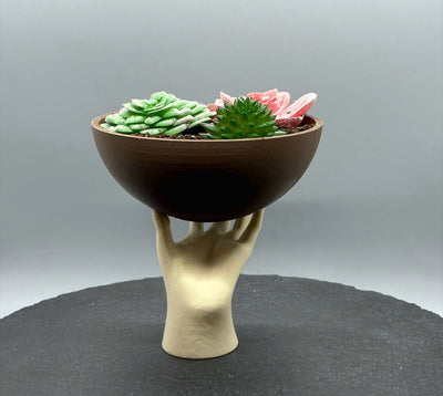 Giving Hands Planter – 3D-printed succulent planter by 3DHotshop
