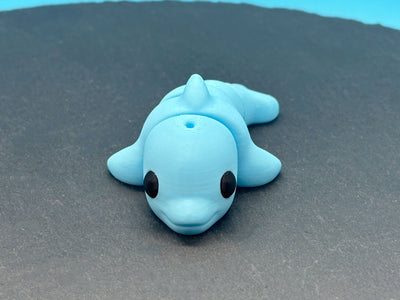 Articulated Dolphin – 3D-printed articulated flexi fidget toy by 3DHotshop