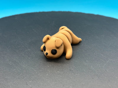 Articulated Mini Baby Dog – 3D-printed articulated flexi fidget toy by 3DHotshop