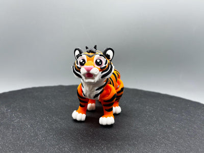 Flexi Tiger – 3D-printed articulated flexi fidget toy by 3DHotshop
