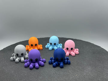 Articulated Octopus – 3D-printed articulated flexi fidget toy by 3DHotshop