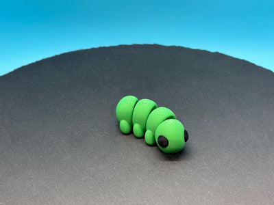 Articulated Mini Caterpillar – 3D-printed articulated flexi fidget toy by 3DHotshop