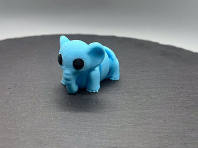 Articulated Baby Elephant – 3D-printed articulated flexi fidget toy by 3DHotshop