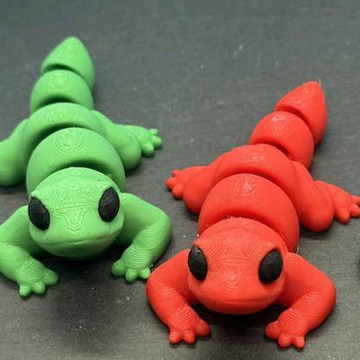 Articulated Mini Baby Lizard – 3D-printed articulated flexi fidget toy by 3DHotshop