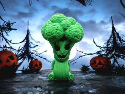 Flexi Halloween Scary Broccolypse – 3D-printed articulated flexi fidget toy by 3DHotshop