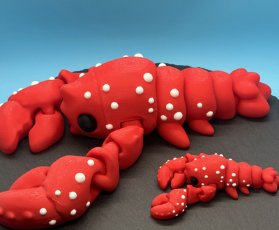 Articulated Lobster – 3D-printed articulated flexi fidget toy by 3DHotshop