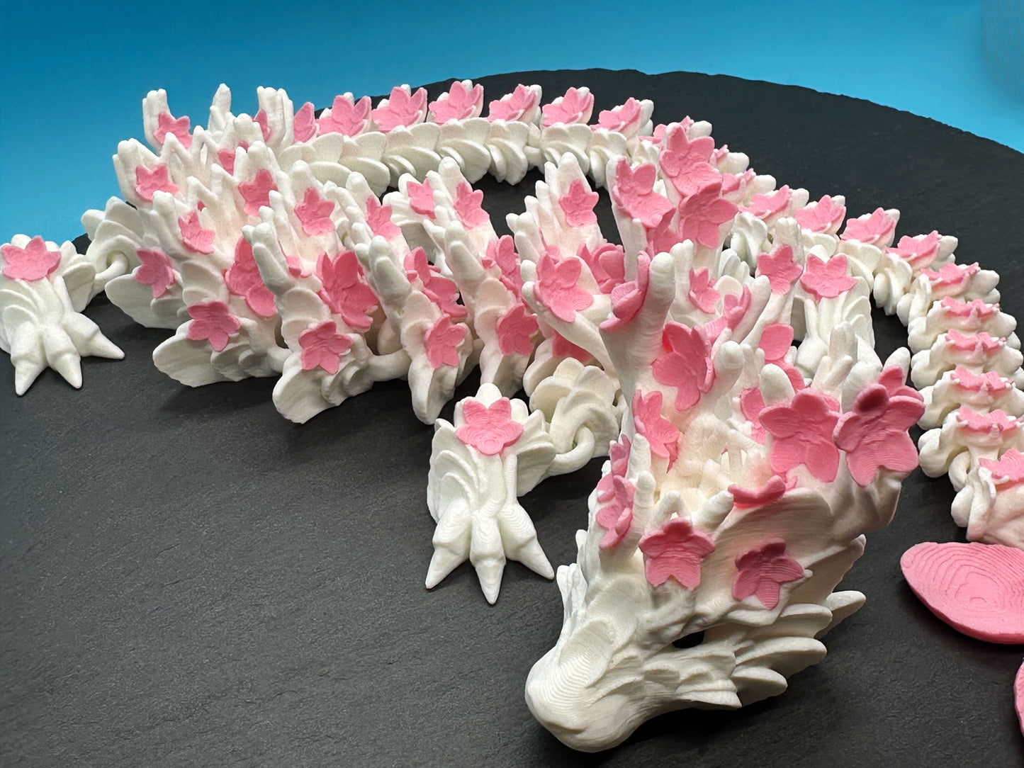 Long Articulated Cherry Blossom Flower Dragon