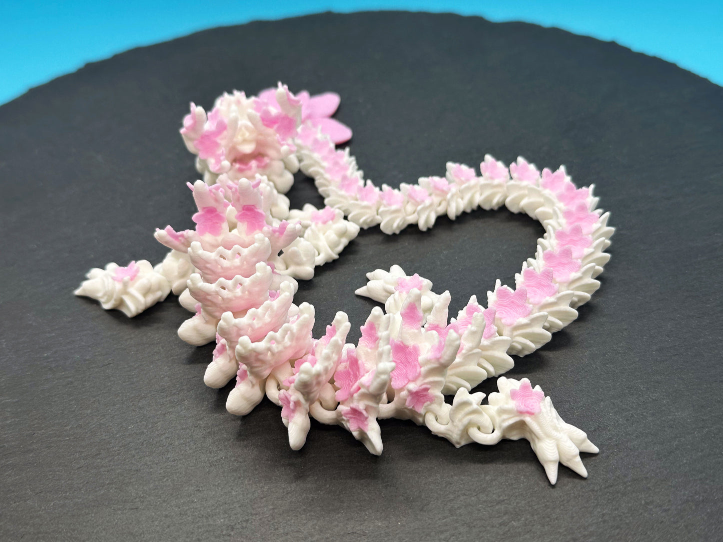 Long Articulated Cherry Blossom Flower Dragon