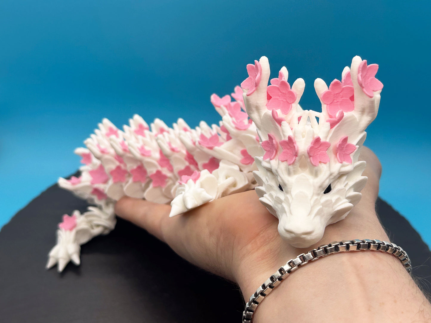 Long Articulated Cherry Blossom Flower Dragon