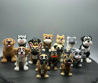 Variety Dog & Cat Breed Fidgets – 3D-printed articulated flexi fidget toy by 3DHotshop