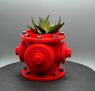 Fire Hydrant Planter – 3D-printed succulent planter by 3DHotshop