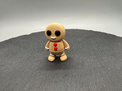 Articulated Gingerbread Man – 3D-printed articulated flexi fidget toy by 3DHotshop