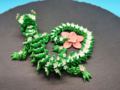 Long Articulated Kawaii Flower Dragon Figure