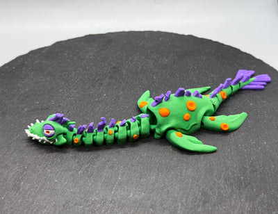 Lochness Monster – 3D-printed articulated flexi fidget toy by 3DHotshop