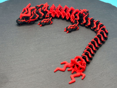 Articulated Thunder Dragon – 3D-printed articulated flexi dragon fidget toy by 3DHotshop