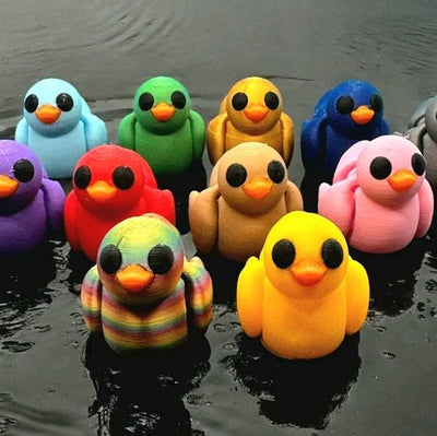 Articulated Mini Duck – 3D-printed articulated flexi fidget toy by 3DHotshop