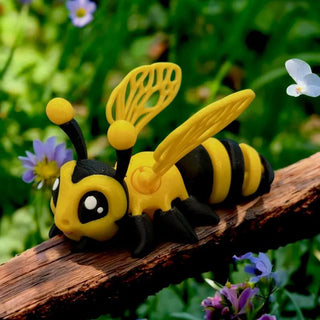 Articulated Bee – 3D-printed articulated flexi fidget toy by 3DHotshop