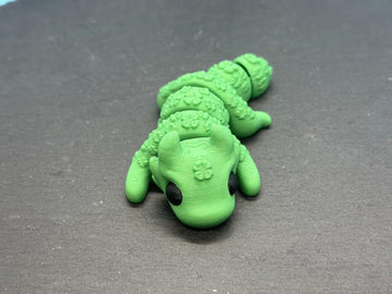 Articulated Mini Clover Dragon – 3D-printed articulated flexi dragon fidget toy by 3DHotshop