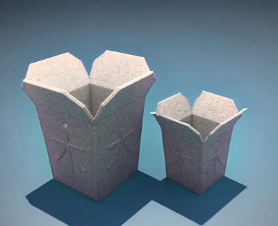 Takeout Food Box Planter – 3D-printed succulent planter by 3DHotshop