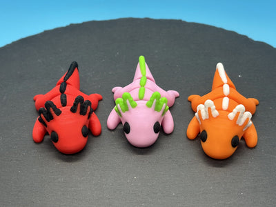 Articulated Mini Axolotl – 3D-printed articulated flexi fidget toy by 3DHotshop