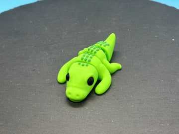 Articulated Mini Alligator – 3D-printed articulated flexi fidget toy by 3DHotshop