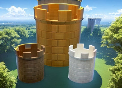 Castle Tower Planter – 3D-printed succulent planter by 3DHotshop
