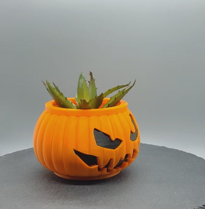 Jack-o-Lantern Planter